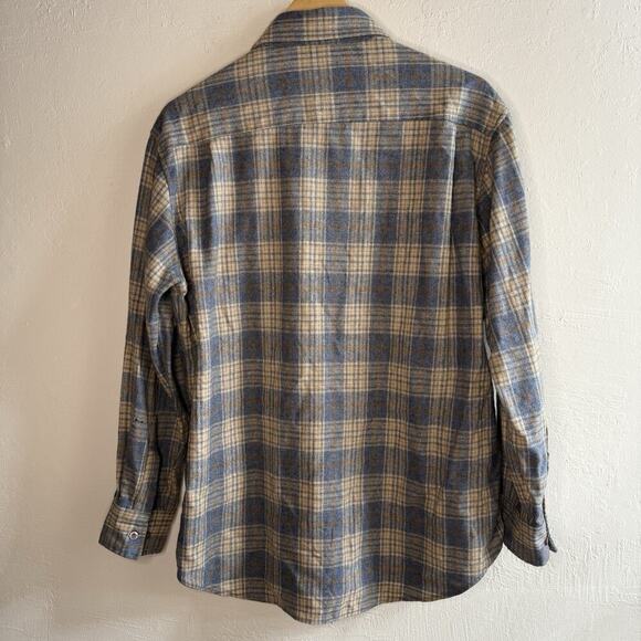 Vintage Ponderosa Wool Blend Flannel Shirt Mens Size XL Collar Plaid - Picture 4 of 6